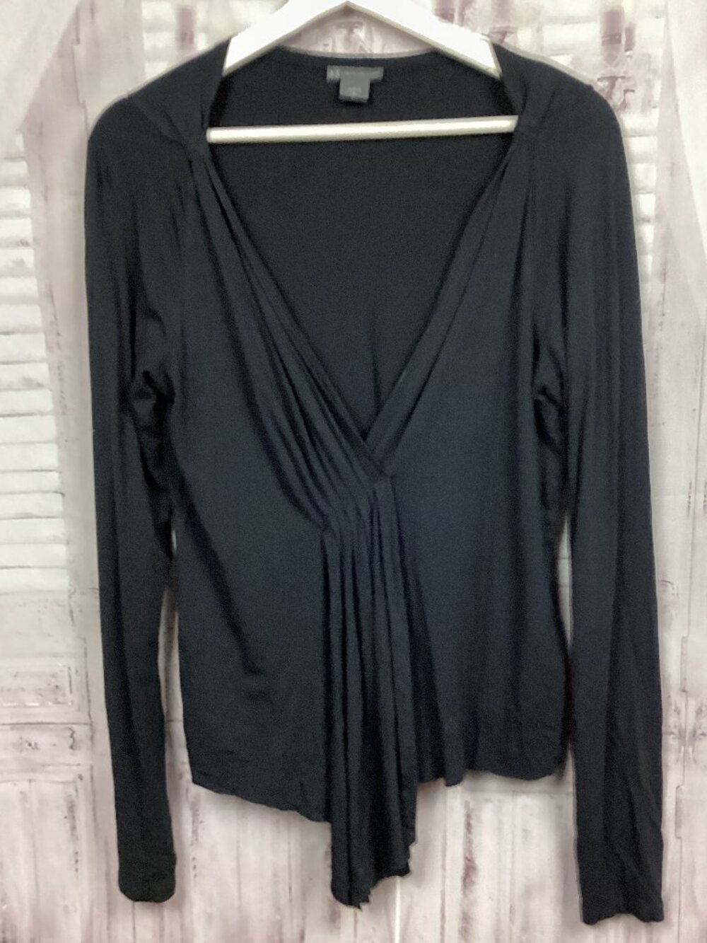 Armani Exchange Top Black Long Sleeve Stretchy XL